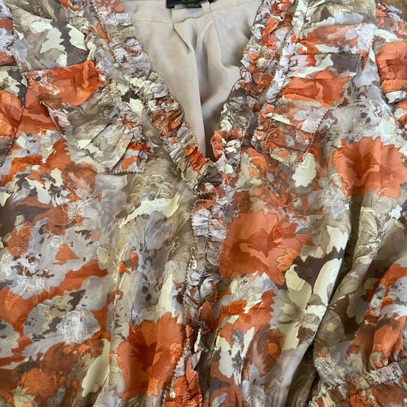 NWOT current air Ruffled Floral Mini Dress Xs - Picture 5 of 7